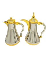 طقم ترامس شاي وقهوة الأصالة نيكل ذهبي