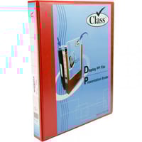 كلاس - ملف بحلقات دائرية - أحمر