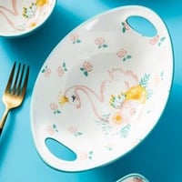 صحن بيضاوي عميق رسم وزه