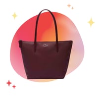 Lacoste tote bag maroon - small