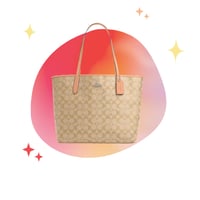 coach totebag Dusty Rose braown