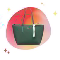 Lacoste tote bag dark green - small