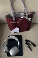 Lacoste tote bag maroon - small
