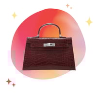 bag 22cm leather - silver