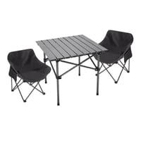 مجموعه الطلعه كرسيين وطاوله قابله للطي