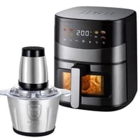 قلايه هوائيه بحجم 6لتر مع فرامه بكج متكامل