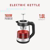 غلاية كهربائية تاتش زجاجية سعة 1.8 لتر -1850 واط D...