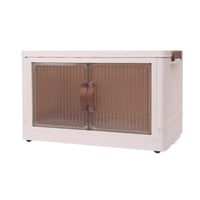 دولاب تخزين قابل للطي لون ابيض دور واحد