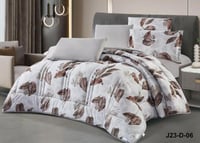 طقم مفرش مزدوج مايكروفايبر بطبعات ورق الشجر