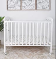 سرير لون أبيض هزاز للأطفال 60X120