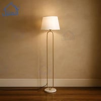 أباجورة ستاند هدوه أبيض ذهبي