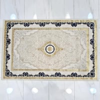 سجاد كلاسيك نقشة ملكي فاخر – كريمي × كحلي ذهبي