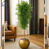 شجرة البامبو صناعي مركن ذهبي - 160 سم