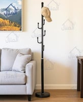 شماعة ملابس أرضية معدنية – أسود لامع