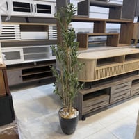 شجرة الزيتون صناعي مركن اسود - 140 سم