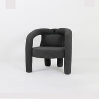 كرسي بوكليه مودرن لون رمادي غامق