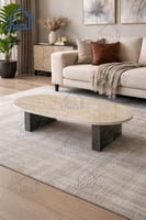 طاولة قهوة «لين» بتصميم بيضاوي أنيق