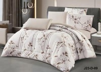 طقم مفرش ألارا مزدوج مايكروفايبر بتصميم كلاسيكي