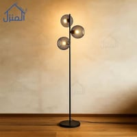 أباجورة ستاند بثبات ذهبي أبيض