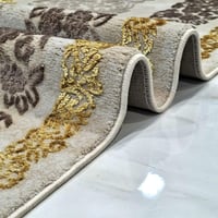 سجاد كلاسيك – نقشة فاخرة باللون الكريمي والذهبي