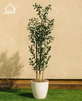 شجرة الزيتون صناعي مركن ابيض - 140 سم