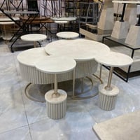 طقم طاولات 6 قطع خشب