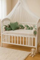 حاجز سرير أطفال عقد لون اخضر