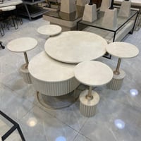 طقم طاولات 6 قطع خشب