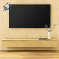 طاولة تلفزيون جدارية معلقة لون بيج فاتح مقاس 160