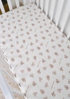 سرير لون أبيض هزاز للأطفال مع ناموسيه 60X120