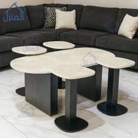 طقم طاولات قهوة مودرن بتصميم عضوي فاخر