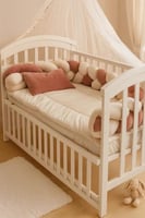 حاجز سرير أطفال عقد لون وردي