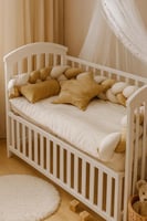 حاجز سرير أطفال عقد لون بيج