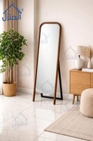 مراية فلورا ستاند أرضية بإطار خشبي فاخر