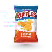 شبس رافلز الأمريكي بنكهة جبنة التشيدر والكريمة 184...