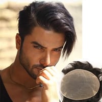 وصلة شعر رجالي استريت 130% جلد حرير قابل للتنفس