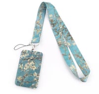 حامل بطاقه رسمة زهور مع غطاء بطاقه