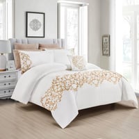 مفرش ملكي مطرز 9 قطع لينوم هوم موديل RIBBON