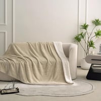 بطانية شتوية فاخرة وجهين وجه فرو وجه مخمل ناعمه مق...