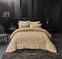 طقم مفرش شتوي نفرين 6 قطع موديل ٦