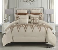 مفرش ملكي مطرز 10 قطع لينوم هوم موديل 07