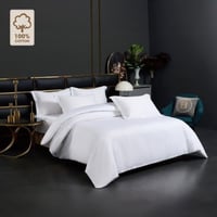 طقم مفرش فندقي ابيض سادة ملكي فاخر جدا قطن 100٪ 7...