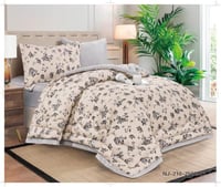 طقم مفرش نفر ونصف مقاس 140 مشجر مايكروفايبر موديل...