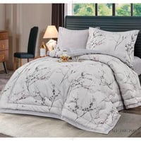 طقم مفرش نفر ونصف مقاس 140 مشجر مايكروفايبر موديل...