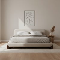 سرير جراند الفاخر مع ارجل من الخشب الزان