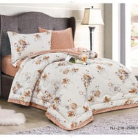 طقم مفرش نفر ونصف مقاس 140 مشجر مايكروفايبر موديل...