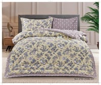 طقم مفرش نفر ونصف مقاس 140 مشجر مايكروفايبر موديل...