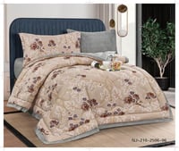 طقم مفرش نفر ونصف مقاس 140 مشجر مايكروفايبر موديل...