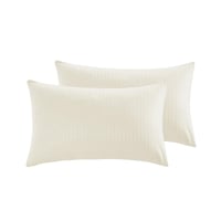 طقم مفرش فندقي مقلم لون سكري بدون حشوة مقاس مزدوج...