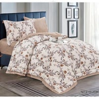 طقم مفرش نفر ونصف مقاس 140 مشجر مايكروفايبر موديل...